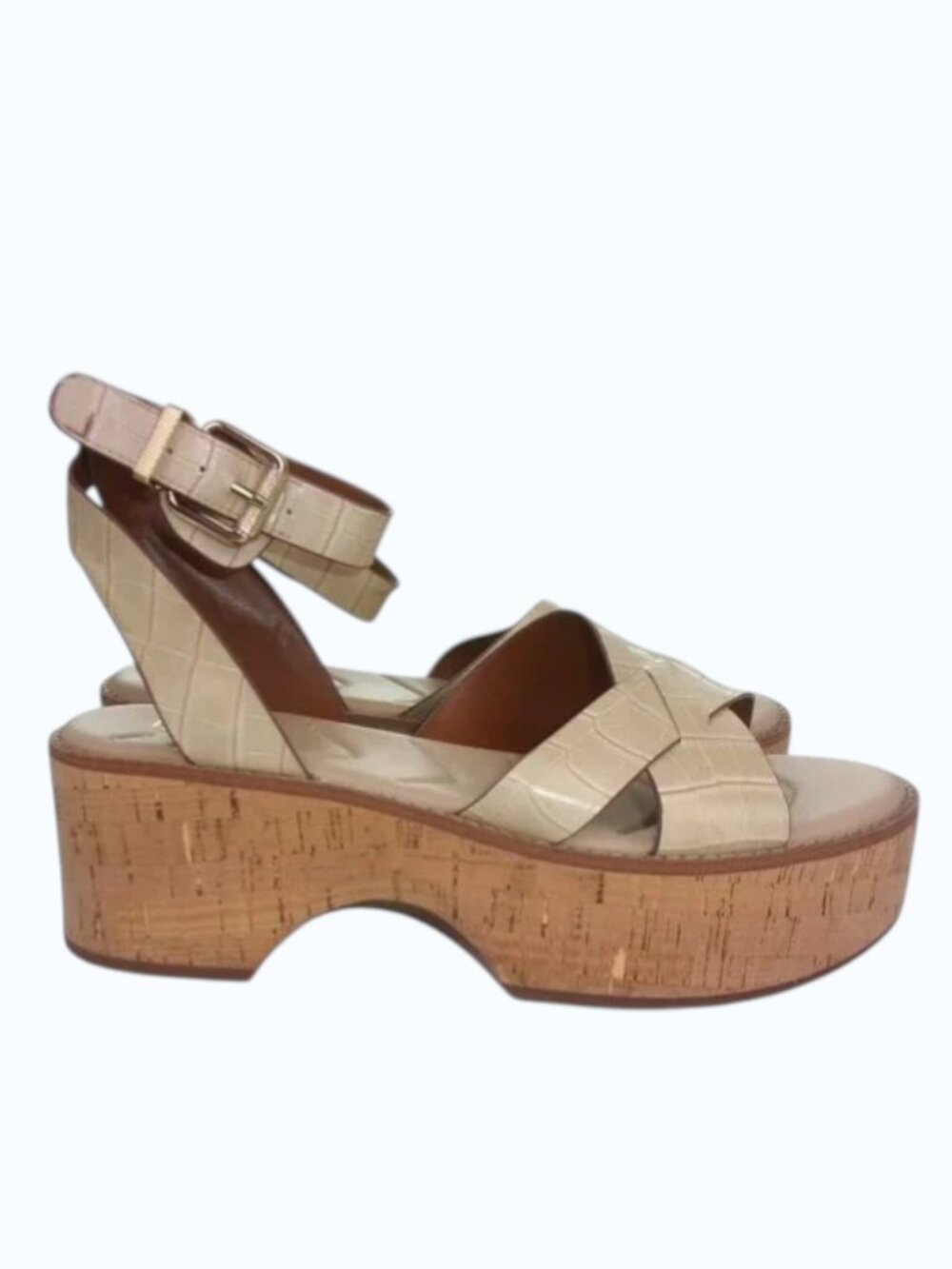 Franco Sarto's Sand 'Sabello' Platform Sandal Shoe Size 9.5